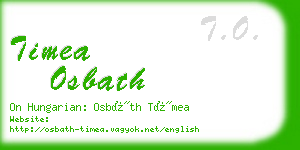 timea osbath business card